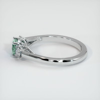 0.79 Ct. Green Sapphire Ring, 10K White Gold 4
