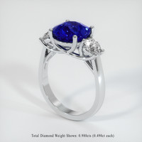 5.19 Ct. Sapphire Ring, 14K White Gold 2