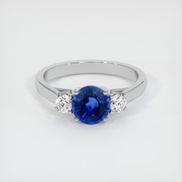 1.10 Ct. Sapphire Ring, 14K White Gold 1
