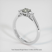 0.52 Ct. Sapphire Ring, 14K White Gold 2