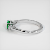 0.89 Ct. Emerald Ring, 18K White Gold 4