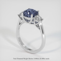 3.25 Ct. Sapphire Ring, 18K White Gold 2