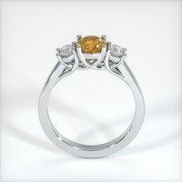0.79 Ct. Yellowish Brown Sapphire Ring, 18K White Gold 3