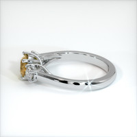 0.79 Ct. Yellowish Brown Sapphire Ring, 18K White Gold 4