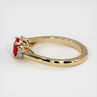 1.20 Ct. Pinkish Red Ruby Ring, 10K Yellow Gold 4