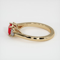 1.20 Ct. Pinkish Red Ruby Ring, 10K Yellow Gold 4