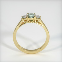 0.63 Ct. Green Sapphire Ring, 10K Yellow Gold 3