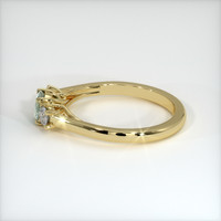 0.63 Ct. Green Sapphire Ring, 10K Yellow Gold 4