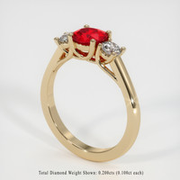 1.10 Ct. Ruby Ring, 14K Yellow Gold 2