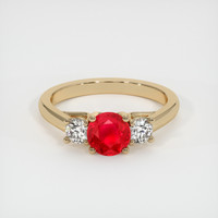 1.20 Ct. Ruby Ring, 14K Yellow Gold 1