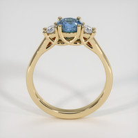 0.90 Ct. Greenish Blue Sapphire Ring, 14K Yellow Gold 3