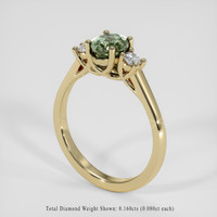 1.22 Ct. Green Sapphire Ring, 14K Yellow Gold 2