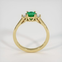 0.42 Ct. Emerald Ring, 18K Yellow Gold 3