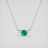 0.92 Ct. Emerald Necklace, Platinum 950 1