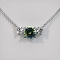 0.68 Ct. Sapphire Necklace, Platinum 950 1