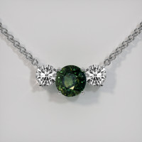3.49 Ct. Sapphire Necklace, Platinum 950 1