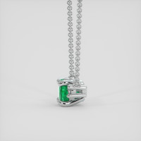 0.44 Ct. Emerald Necklace, Silver 3