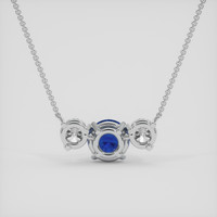 1.56 Ct. Blue Sapphire Necklace, 14K White Gold 4