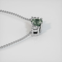 0.68 Ct. Sapphire Necklace, 14K White Gold 3