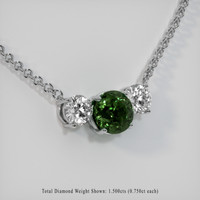 3.49 Ct. Sapphire Necklace, 14K White Gold 2