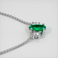 0.30 Ct. Emerald Necklace, 18K White Gold 3