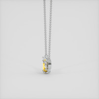 0.92 Ct. Yellow Sapphire Necklace, 18K White Gold 3