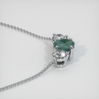 0.89 Ct. Sapphire Necklace, 18K White Gold 3
