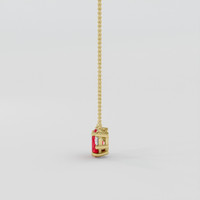 1.03 Ct. Ruby Necklace, 10K Yellow Gold 3