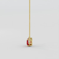 1.12 Ct. Ruby Necklace, 10K Yellow Gold 3