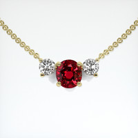1.52 Ct. Gemstone Necklace, 18K Yellow Gold 1