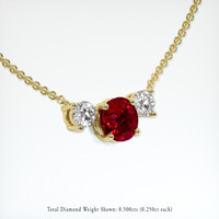 1.52 Ct. Gemstone Necklace, 18K Yellow Gold 2