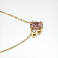 0.94 Ct. Pink Sapphire Necklace, 18K Yellow Gold 3