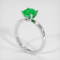 1.32 Ct. Emerald Ring, Platinum 950 2