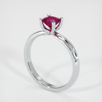 0.63 Ct. Ruby Ring, Platinum 950 2