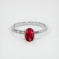 1.01 Ct. Ruby Ring, Platinum 950 1