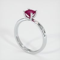 0.63 Ct. Ruby Ring, 14K White Gold 2