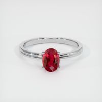 1.01 Ct. Ruby  Ring - 14K White Gold