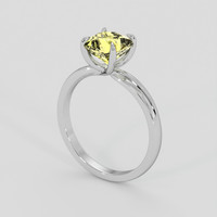 2.30 Ct. Yellow Sapphire Ring, 14K White Gold 2