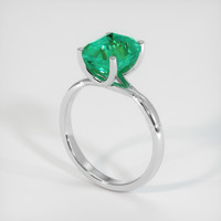 2.81 Ct. Emerald Ring, 18K White Gold 2