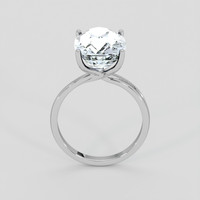 6.66 Ct. Blue Aquamarine Ring, 18K White Gold 3