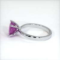 3.58 Ct. Pinkish Purple Sapphire Ring, 18K White Gold 4