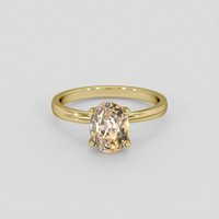 2.74 Ct. Peach Sapphire Ring, 10K Yellow Gold 1