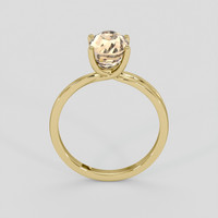 2.74 Ct. Peach Sapphire Ring, 10K Yellow Gold 3