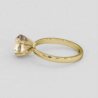 2.74 Ct. Peach Sapphire Ring, 10K Yellow Gold 4