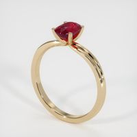 1.01 Ct. Ruby Ring, 14K Yellow Gold 2