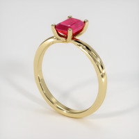 1.32 Ct. Ruby Ring, 14K Yellow Gold 2