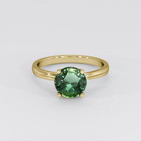 2.23 Ct. Green Sapphire Ring, 14K Yellow Gold 1
