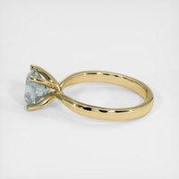 2.00 Ct. Greenish Blue Sapphire Ring, 14K Yellow Gold 4
