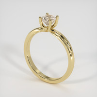 0.66 Ct. Peach Sapphire Ring, 14K Yellow Gold 2