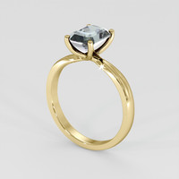 2.03 Ct. Bluish Green Sapphire Ring, 14K Yellow Gold 2